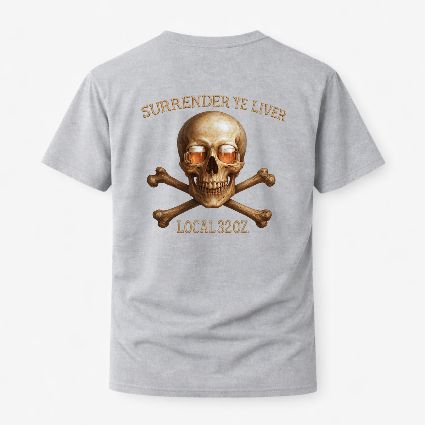 Skull and Bones- Local 32 oz.  Heavy cotton.