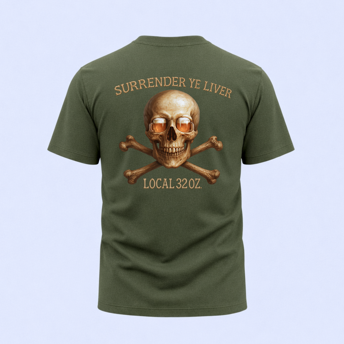 Skull and Bones- Local 32 oz.  Heavy cotton.