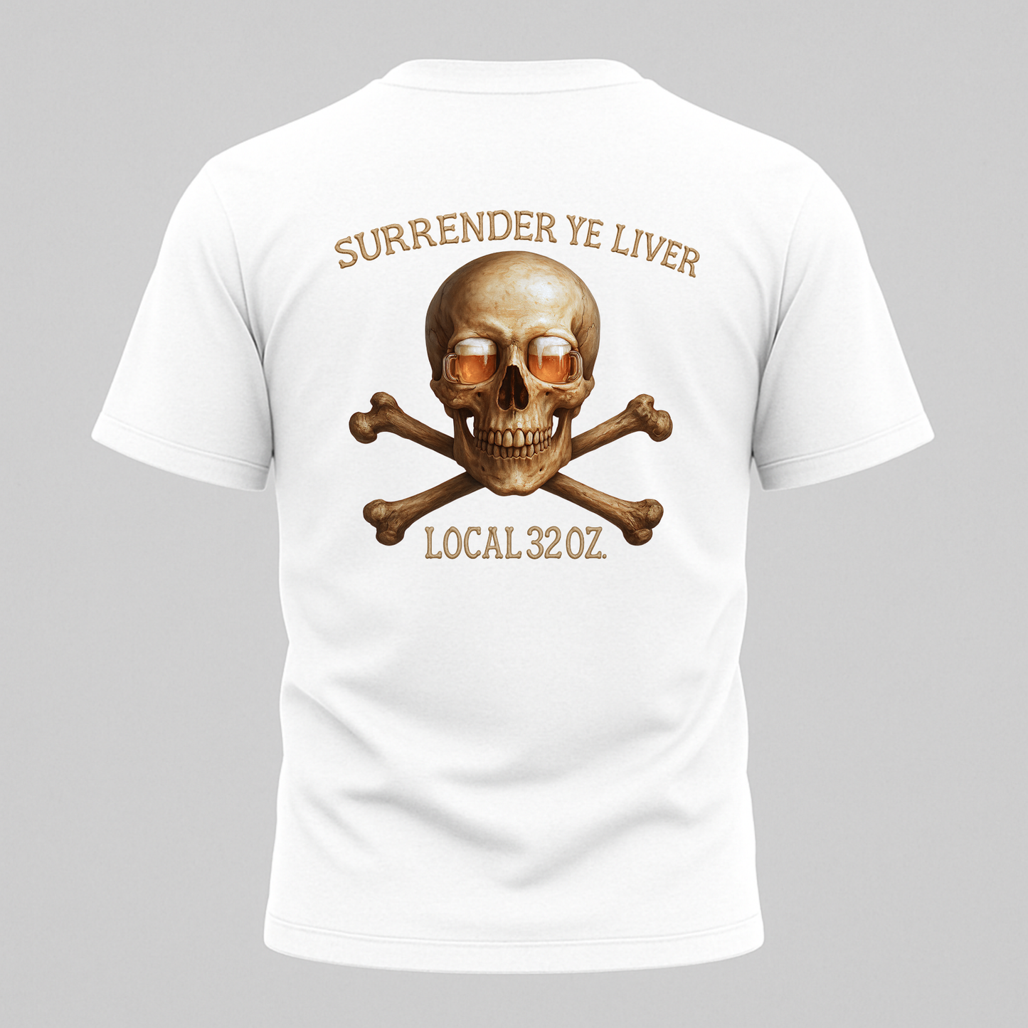Skull and Bones- Local 32 oz.  Heavy cotton.