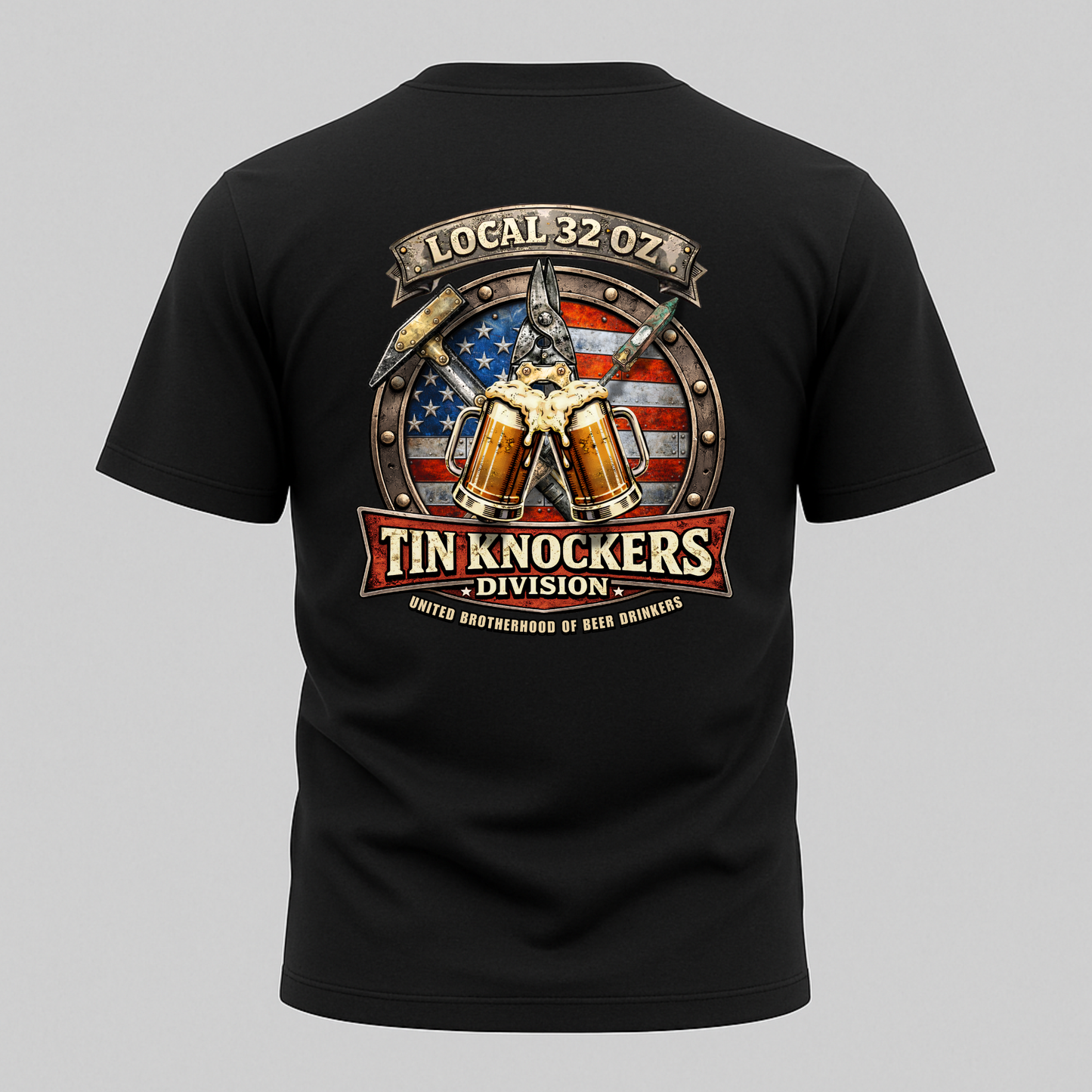 Tin Knockers Division T-Shirt — Local 32 oz.