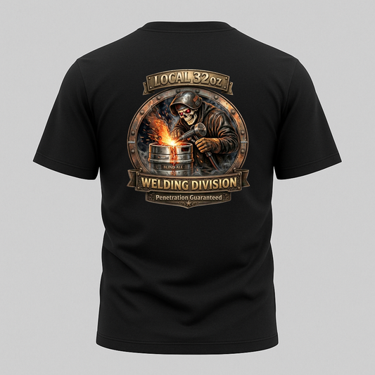 Local 32 oz. Welding division Graphic Tee ("Penetration Guaranteed")