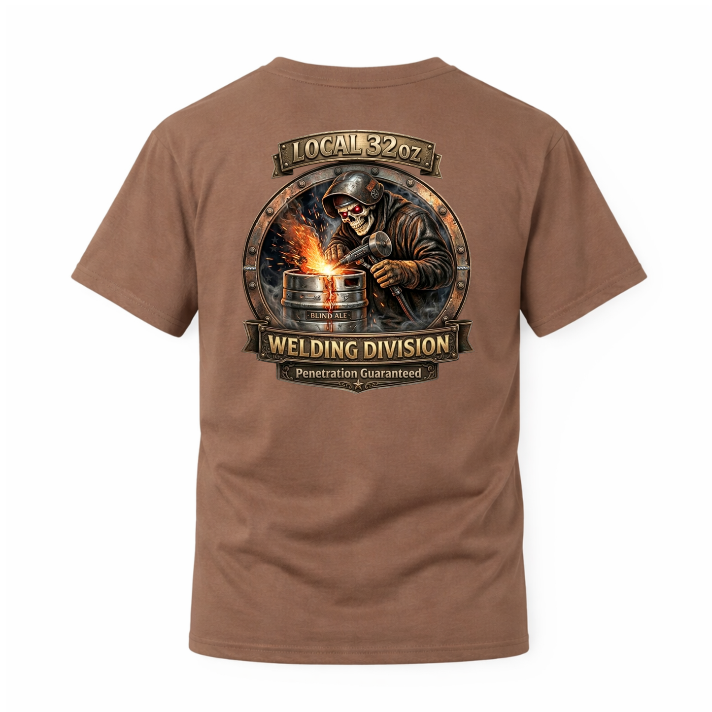 Local 32 oz. Welding division Graphic Tee ("Penetration Guaranteed")