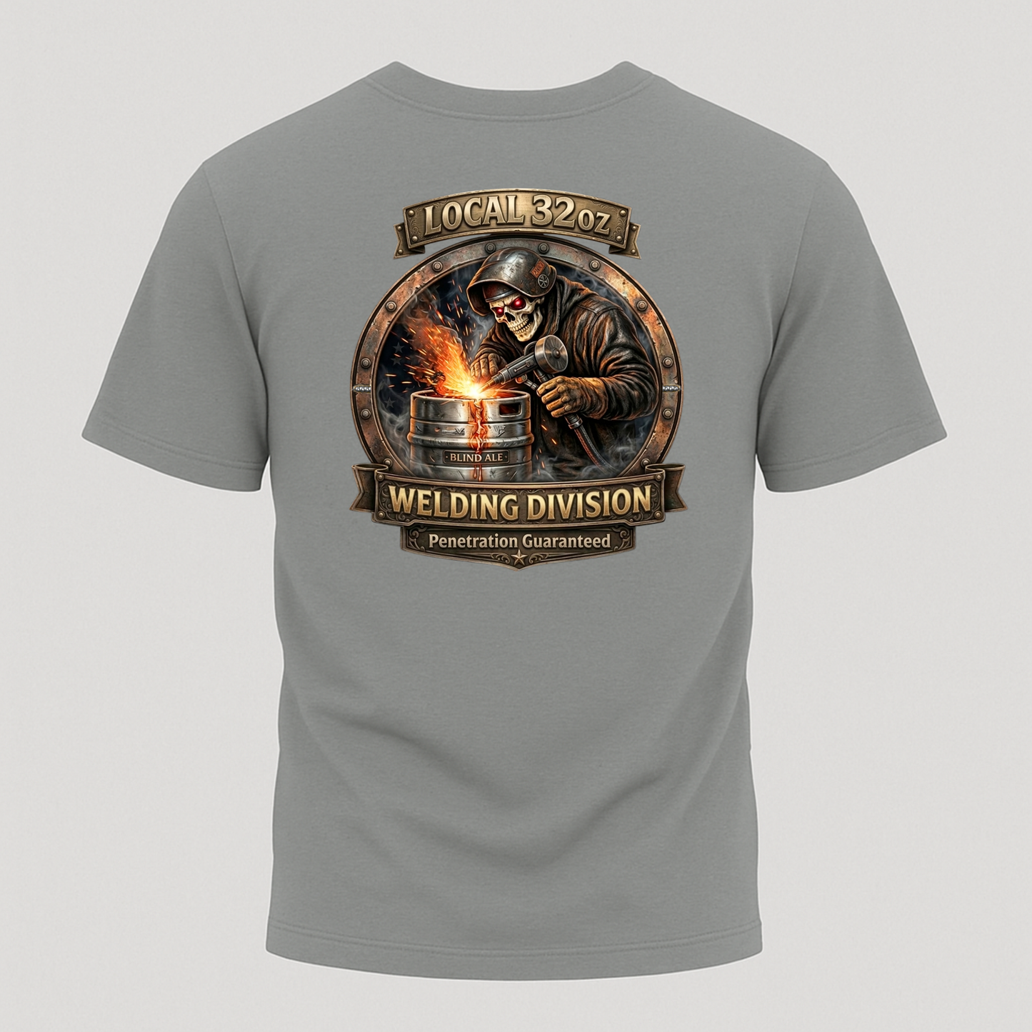 Local 32 oz. Welding division Graphic Tee ("Penetration Guaranteed")