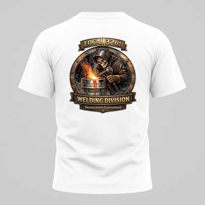 Local 32 oz. Welding division Graphic Tee ("Penetration Guaranteed")
