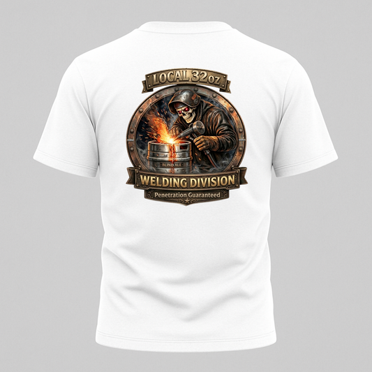 Local 32 oz. Welding division Graphic Tee ("Penetration Guaranteed")