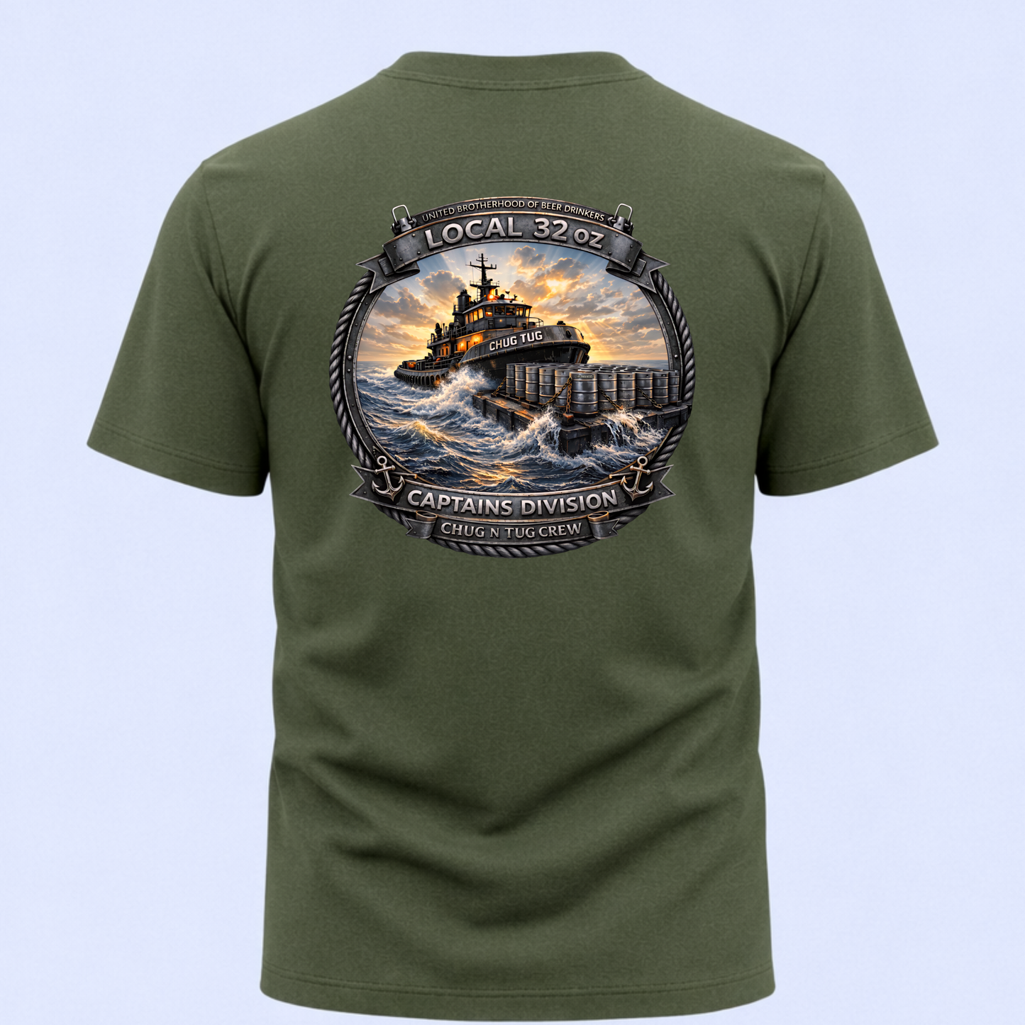 Local 32oz Captains Division Graphic Tee. Heavy Cotton