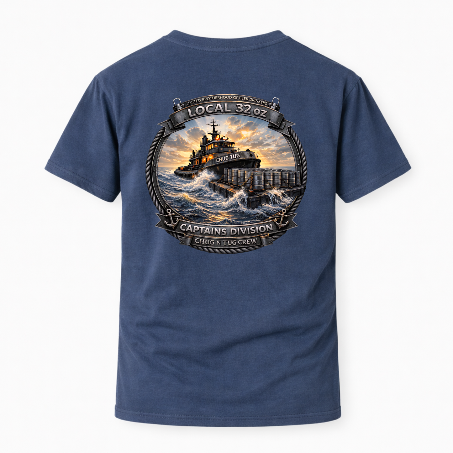Local 32oz Captains Division Graphic Tee. Heavy Cotton