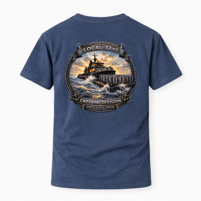 Local 32oz Captains Division Graphic Tee. Heavy Cotton