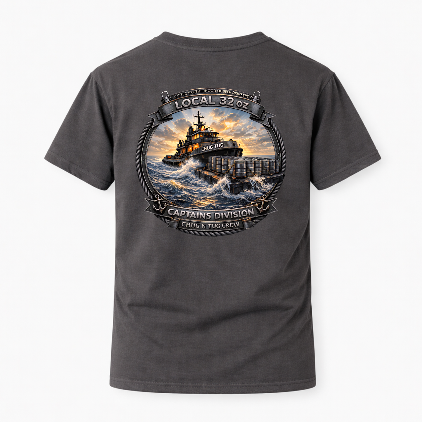 Local 32oz Captains Division Graphic Tee. Heavy Cotton