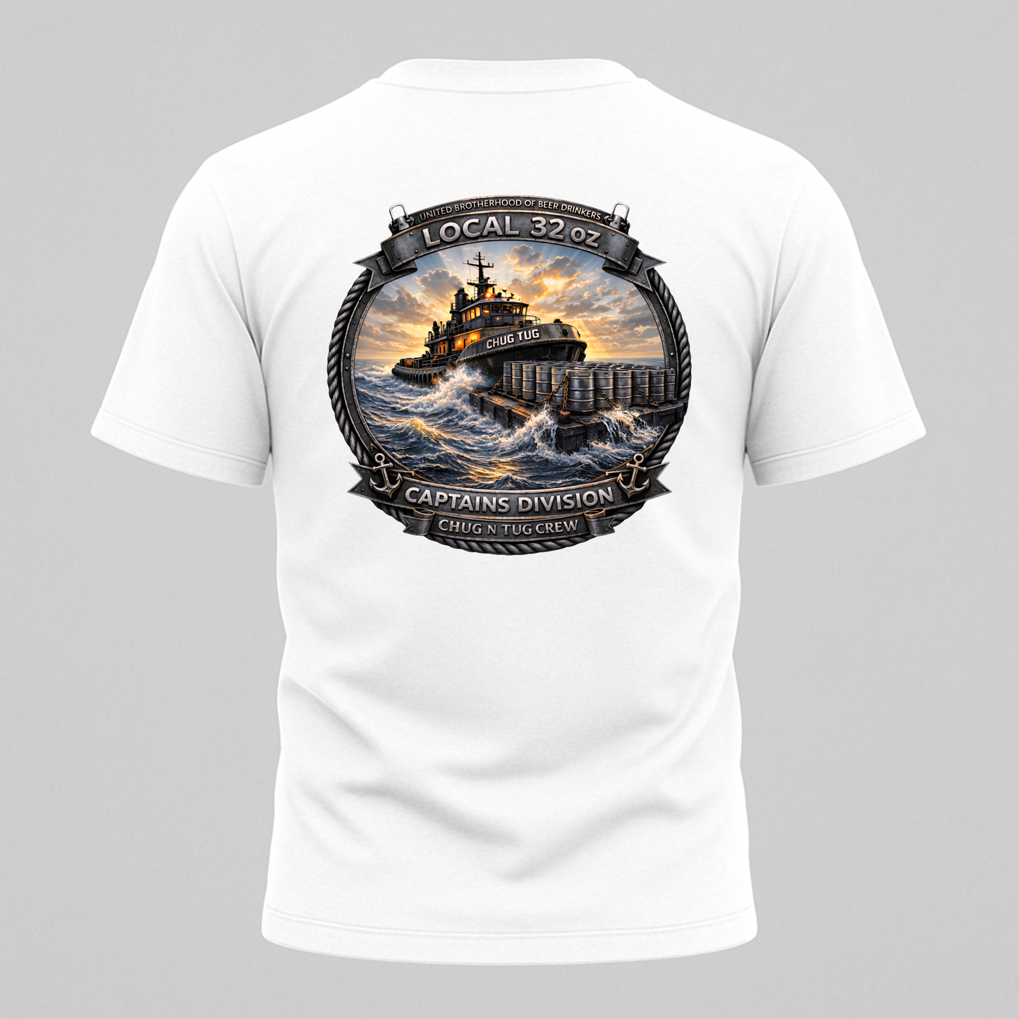 Local 32oz Captains Division Graphic Tee. Heavy Cotton