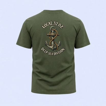 Anchor T-Shirt — "Local 32 oz. Deep Sea Division" Nautical Graphic Tee