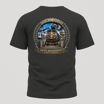 Railroad T-Shirt — "Local 32 Oz" Vintage Railroad Brotherhood Tee