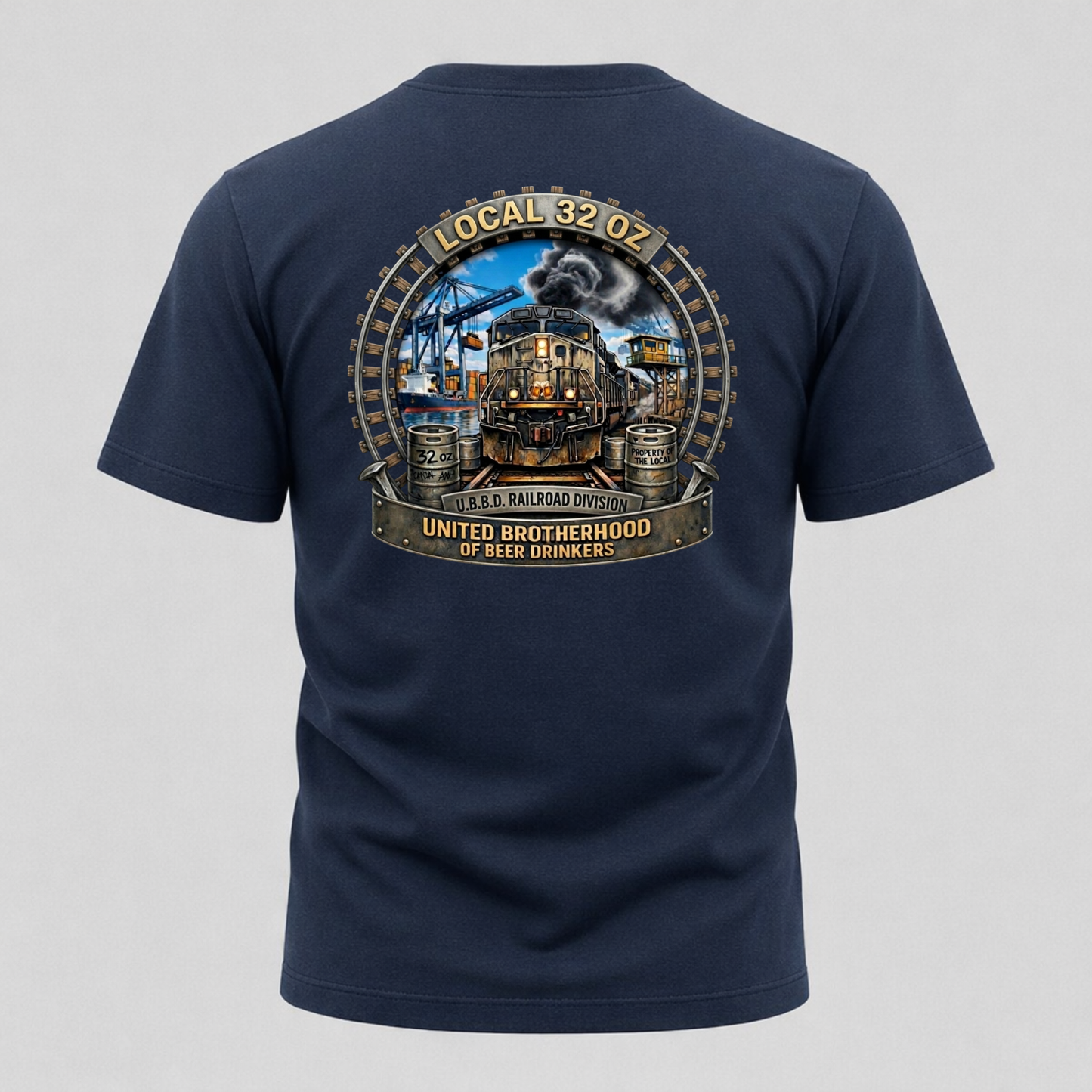 Railroad T-Shirt — "Local 32 Oz" Vintage Railroad Brotherhood Tee