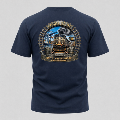 Railroad T-Shirt — "Local 32 Oz" Vintage Railroad Brotherhood Tee