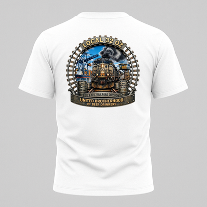 Railroad T-Shirt — "Local 32 Oz" Vintage Railroad Brotherhood Tee
