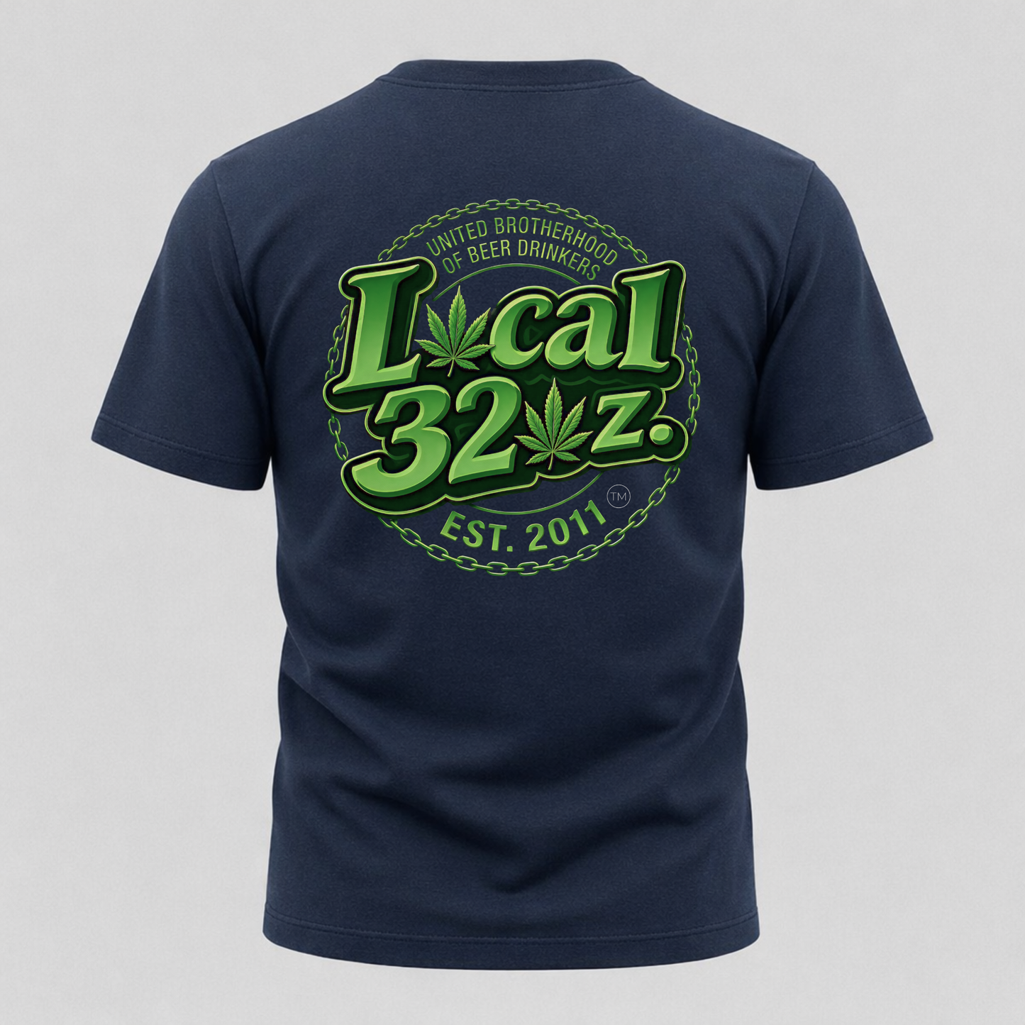 Local 32 oz. Green Cannabis Logo Graphic T-Shirt