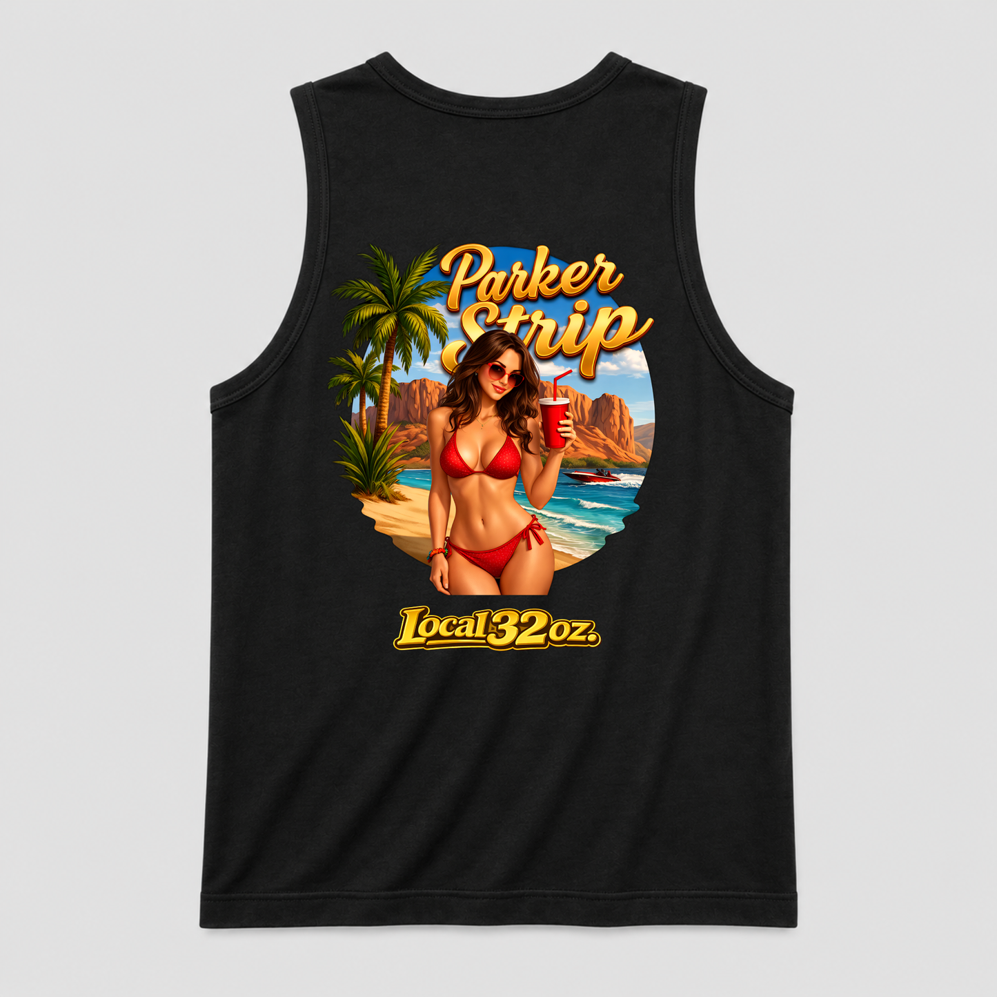 "Parker Strip" Tank top Beach Bikini Design Local 32 oz.