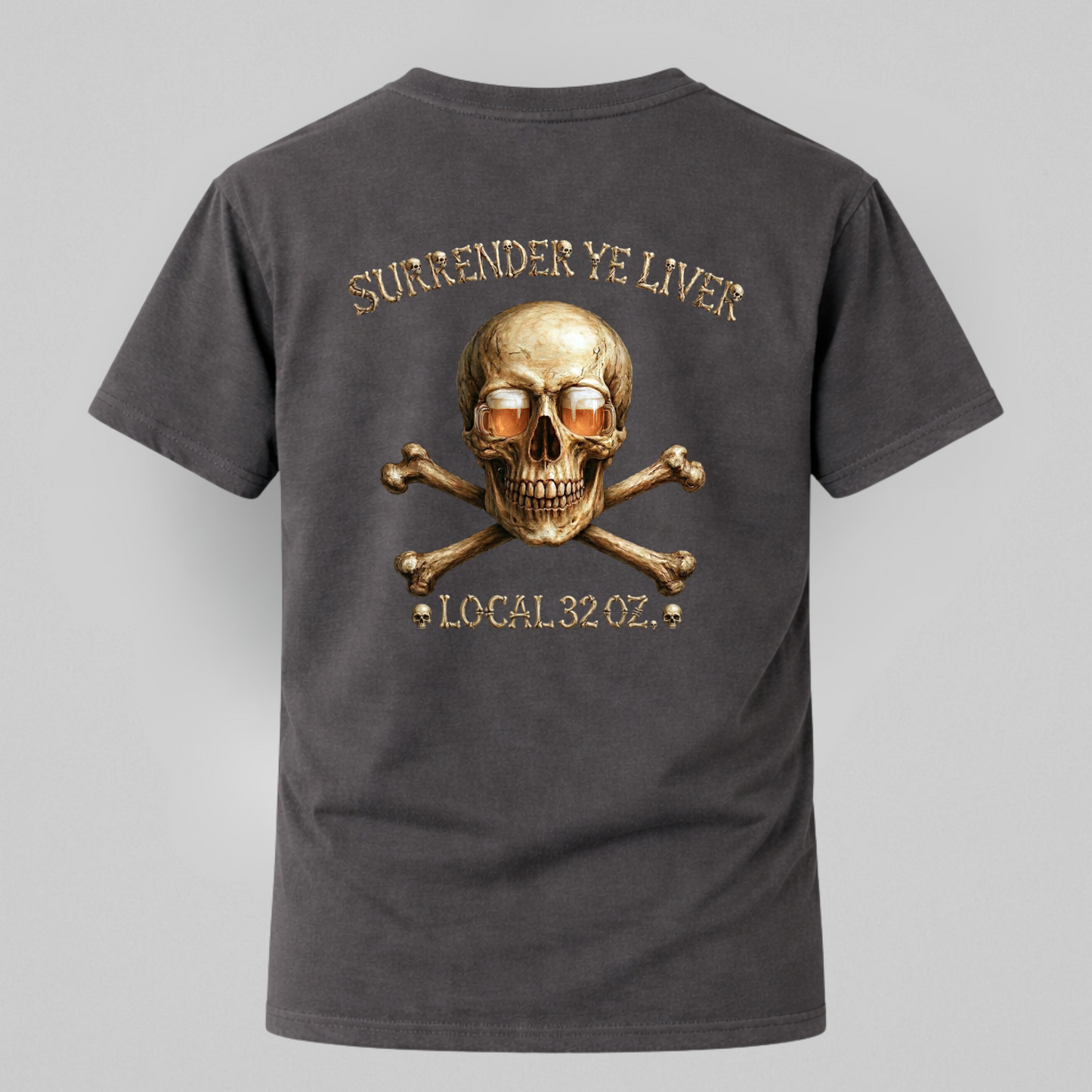 Skull and Bones- Local 32 oz.  Heavy cotton.