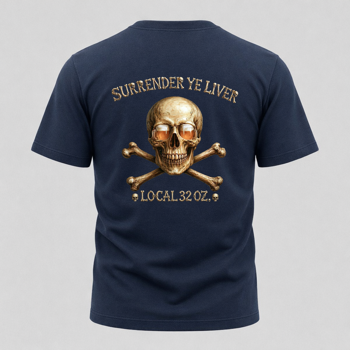 Skull and Bones- Local 32 oz.  Heavy cotton.