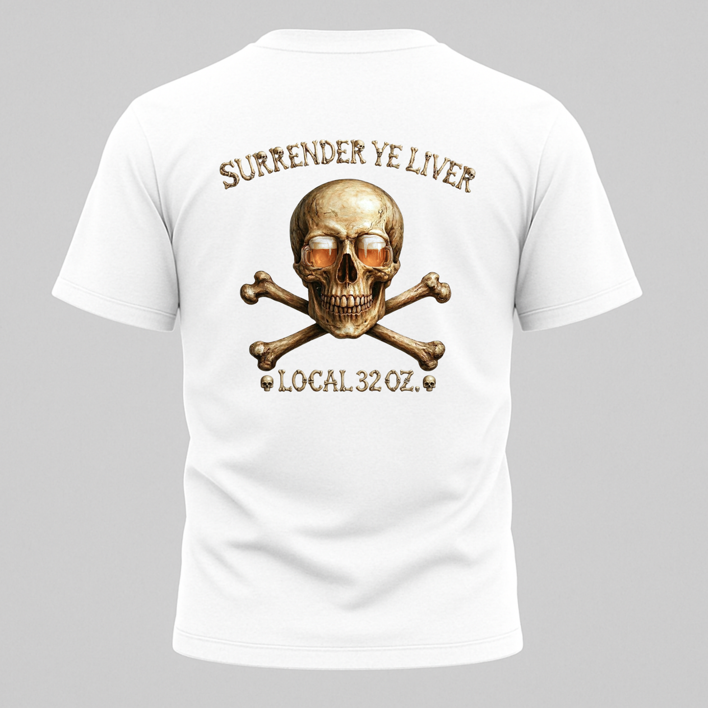 Skull and Bones- Local 32 oz.  Heavy cotton.