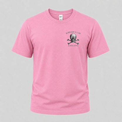 Surrender Ye Liver Skull and Bones Tee. Pirate Skull Crossbones Graphic Tee Shirt