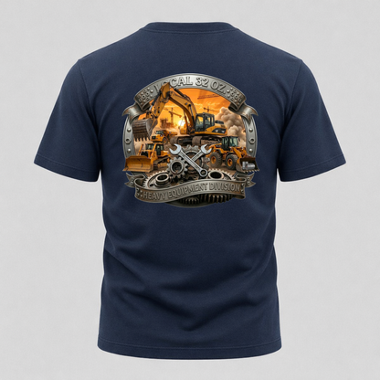 Construction Crew Graphic Tee. Local 32oz. Heavy Equipment.