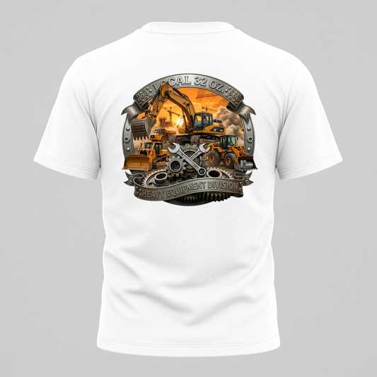 Construction Crew Graphic Tee. Local 32oz. Heavy Equipment.