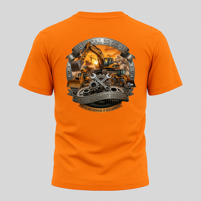 Construction Crew Graphic Tee. Local 32oz. Heavy Equipment.