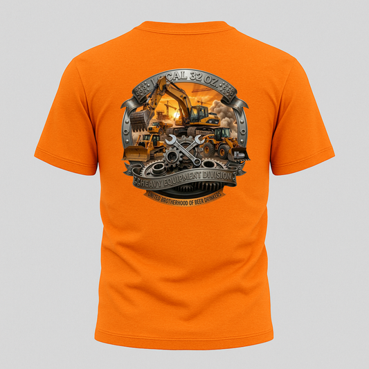 Construction Crew Graphic Tee. Local 32oz. Heavy Equipment.