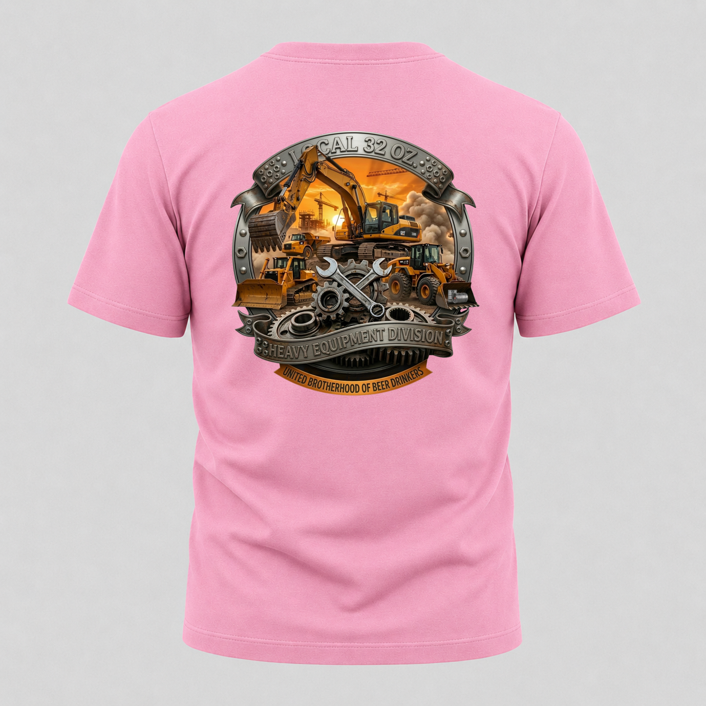 Construction Crew Graphic Tee. Local 32oz. Heavy Equipment.