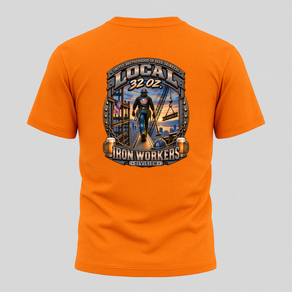 Ironworkers Local 32 oz T-Shirt – Vintage Union Crew Tee