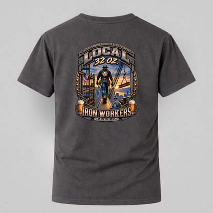 Ironworkers Local 32 oz T-Shirt – Vintage Union Crew Tee