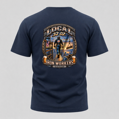 Ironworkers Local 32 oz T-Shirt – Vintage Union Crew Tee