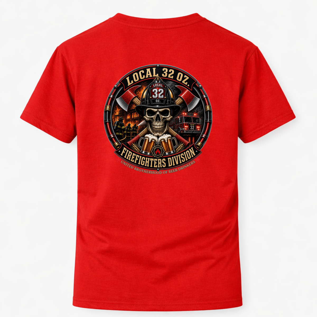 Firefighter Division Skull Tee — Local 32 Firefighters Division Graphic Tee