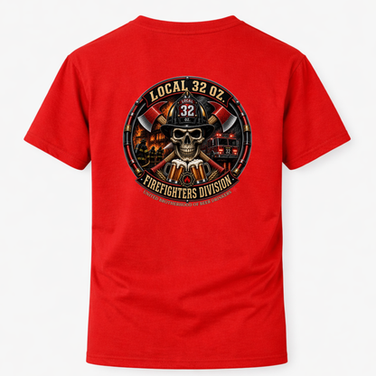 Firefighter Division Skull Tee — Local 32 Firefighters Division Graphic Tee