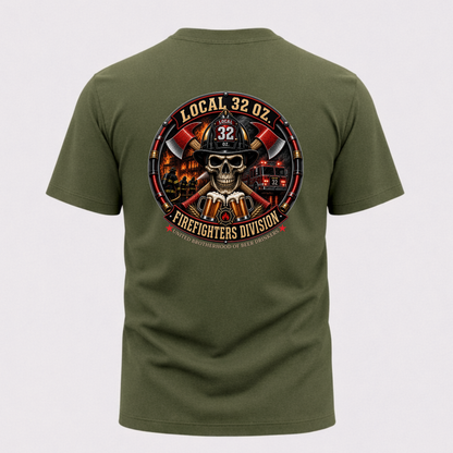 Firefighter Division Skull Tee — Local 32 Firefighters Division Graphic Tee