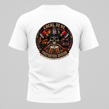 Firefighter Division Skull Tee — Local 32 Firefighters Division Graphic Tee