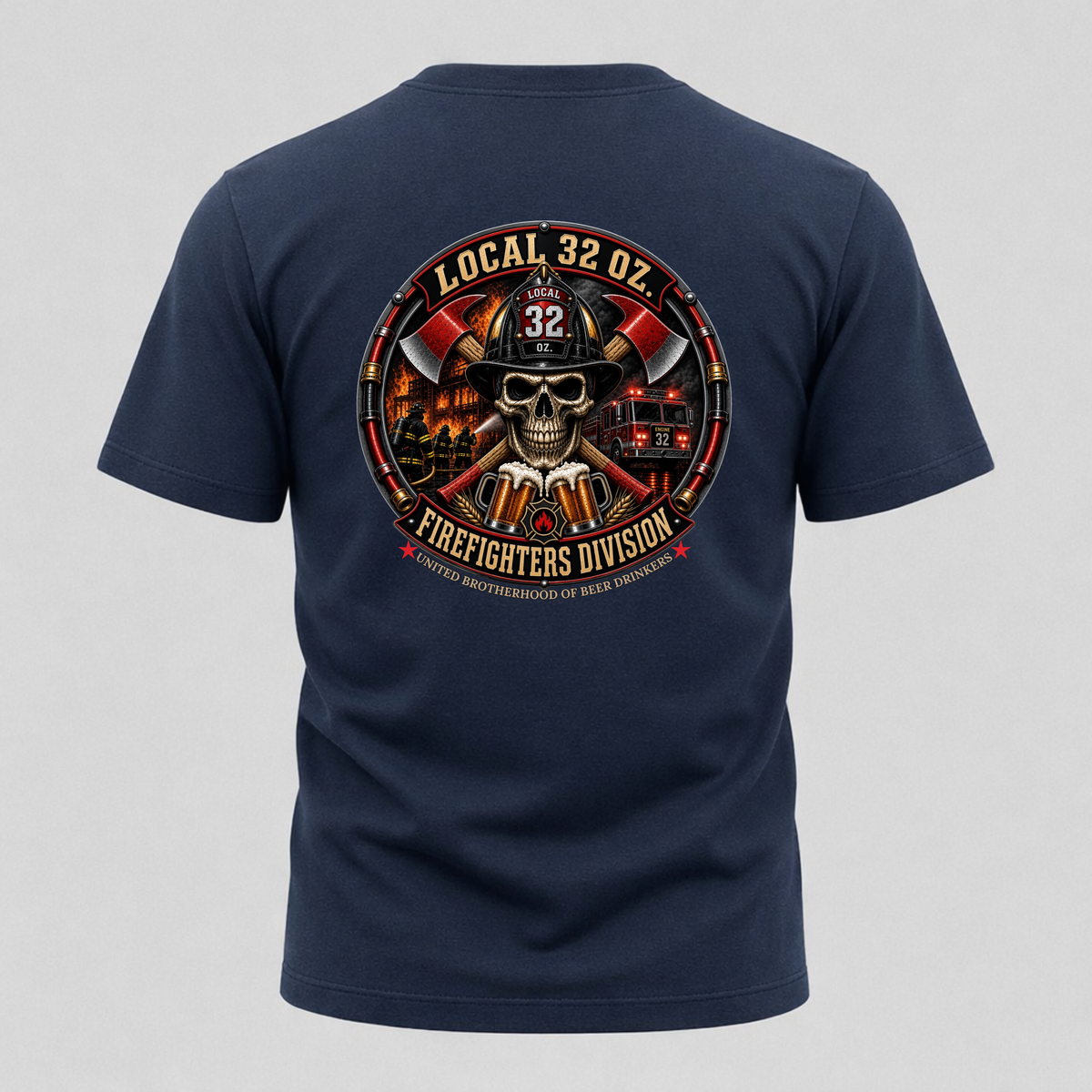 Firefighter Division Skull Tee — Local 32 Firefighters Division Graphic Tee