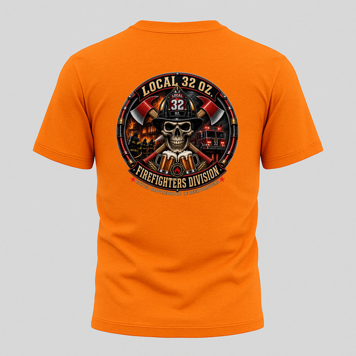 Firefighter Division Skull Tee — Local 32 Firefighters Division Graphic Tee