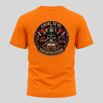 Firefighter Division Skull Tee — Local 32 Firefighters Division Graphic Tee