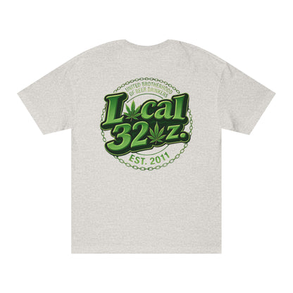 Local 32 oz. Green Cannabis Logo Graphic T-Shirt