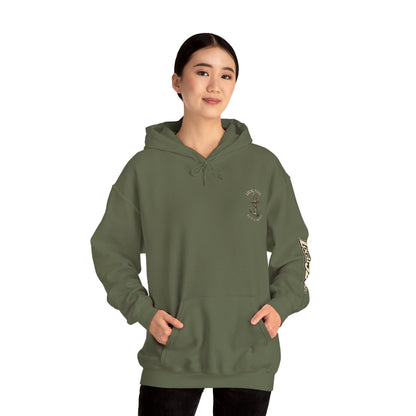 Navy Anchor Hoodie — "Local 32 oz. Deep Sea Division" Graphic Pullover