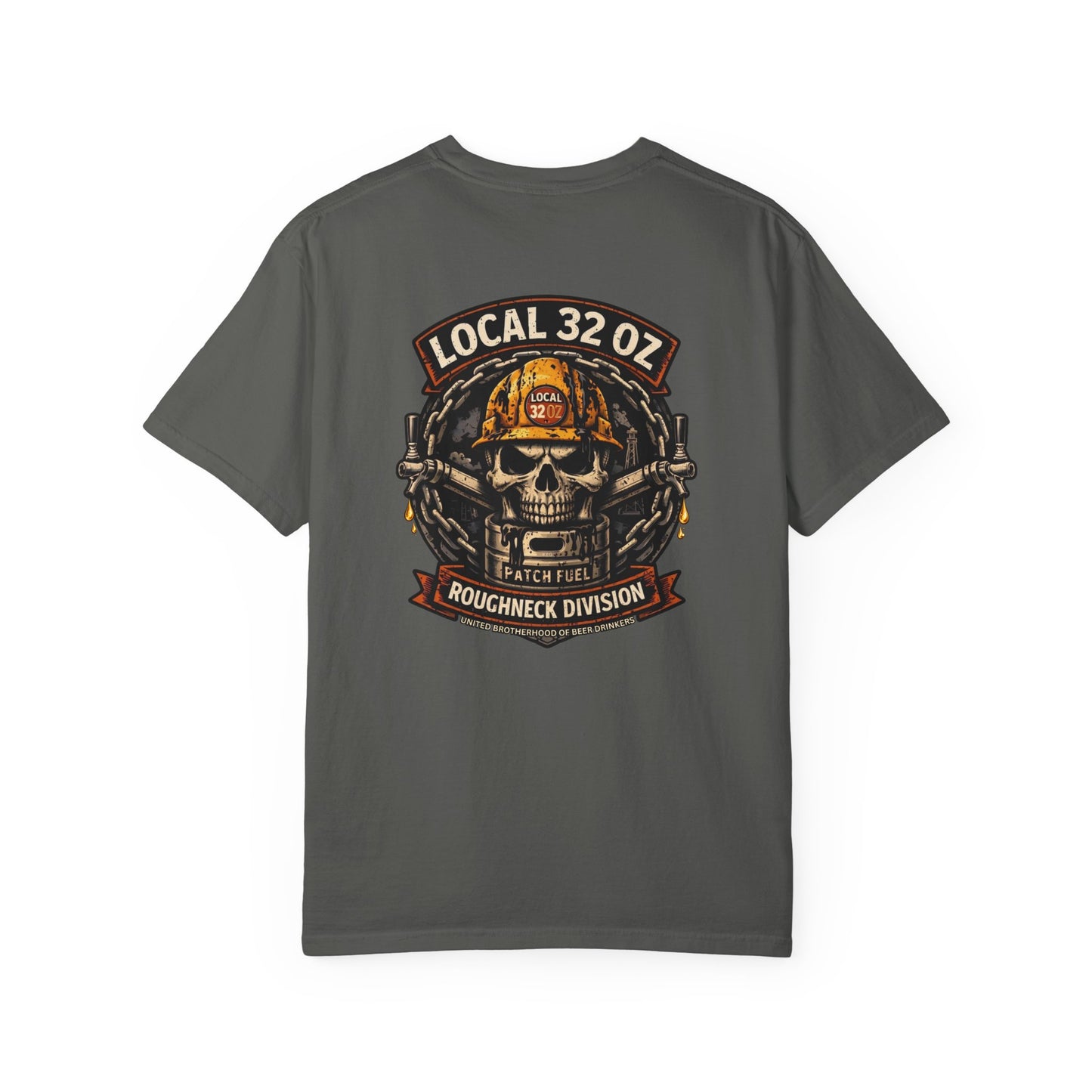 Local 32 oz. Roughneck Division T-Shirt — Skull Hard Hat Construction Tee