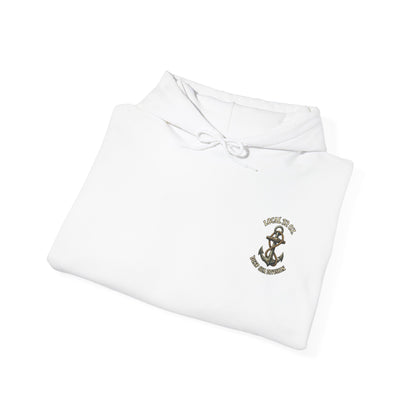 Navy Anchor Hoodie — "Local 32 oz. Deep Sea Division" Graphic Pullover
