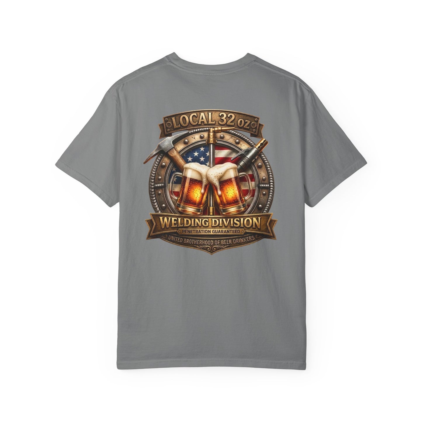 Welding Division T-Shirt — "Local 32 0z" American Flag Logo