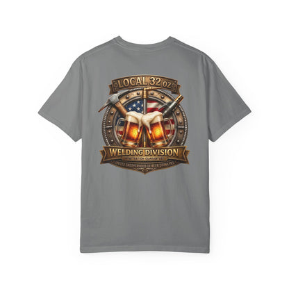 Welding Division T-Shirt — "Local 32 0z" American Flag Logo