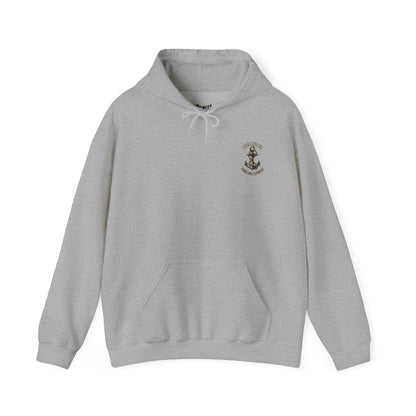 Navy Anchor Hoodie — "Local 32 oz. Deep Sea Division" Graphic Pullover