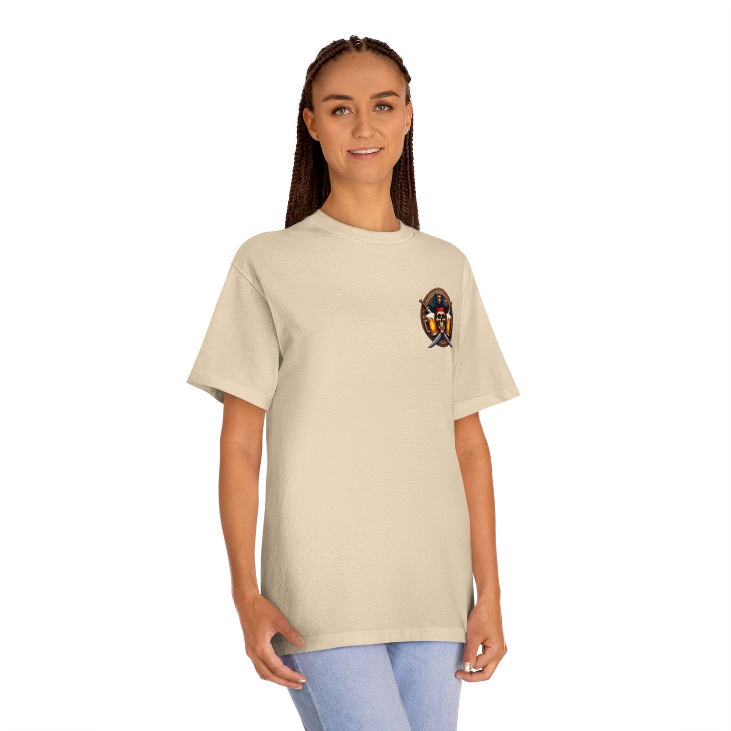 Pirate Tee Shirt - Unisex Heavy cotton 6oz. Tee for Beer Drinkers.