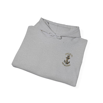 Navy Anchor Hoodie — "Local 32 oz. Deep Sea Division" Graphic Pullover