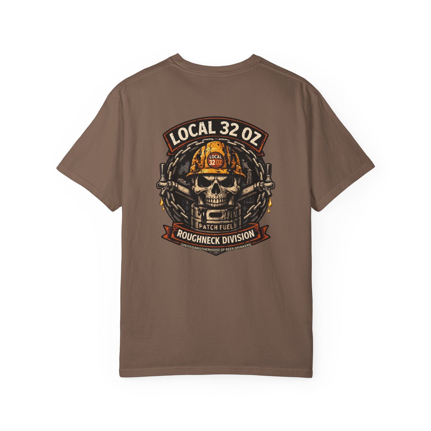 Local 32 oz. Roughneck Division T-Shirt — Skull Hard Hat Construction Tee